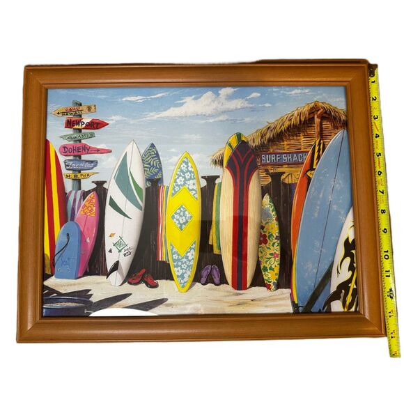 Vintage 12x16" Print called "Surf Shack" Nautical Boho Beach Coastal Tropical - Picture 6 of 6